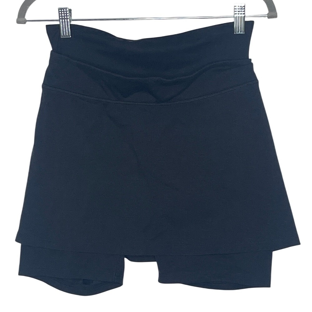 Spanx Women Black Active Skort High Waisted Built-in Shorts Large